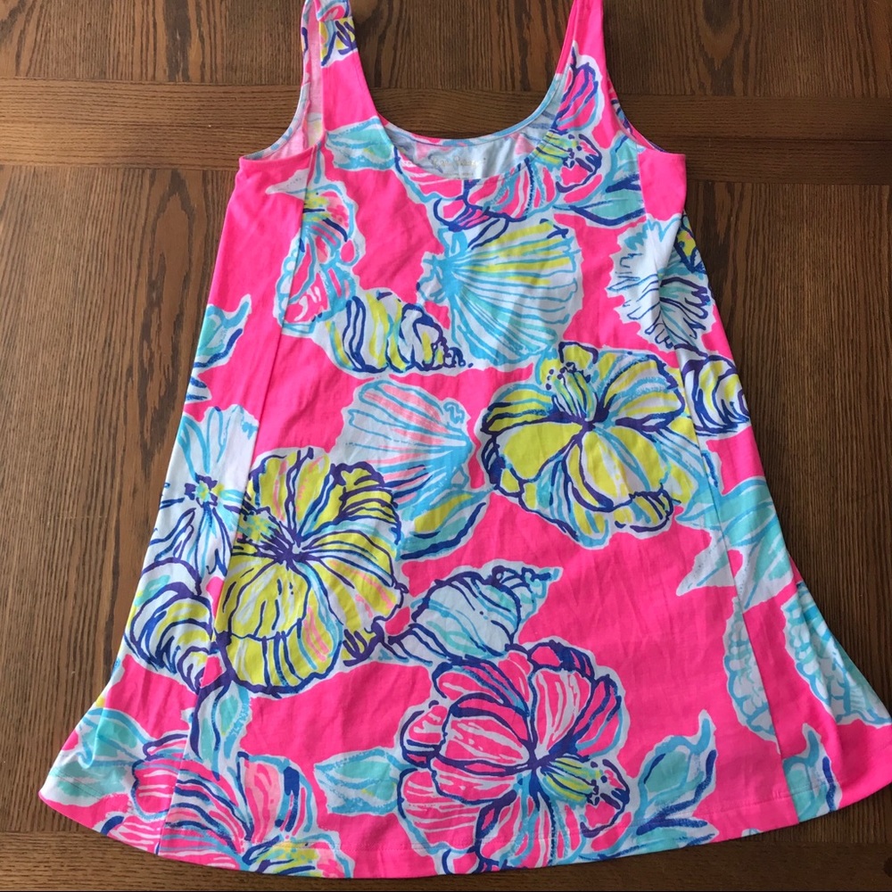 Lilly Pulitzer Pink Tropical Floral Mini Dress